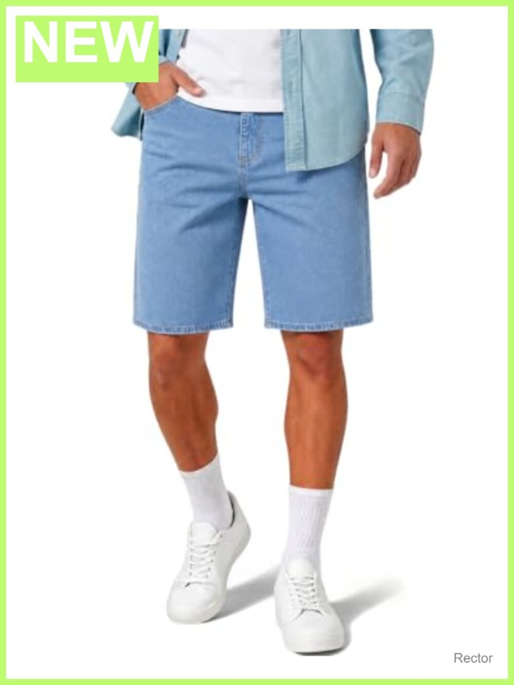 Men's Relaxed Fit Jean Shorts Classic Five Pocket Denim Vintage Jorts
